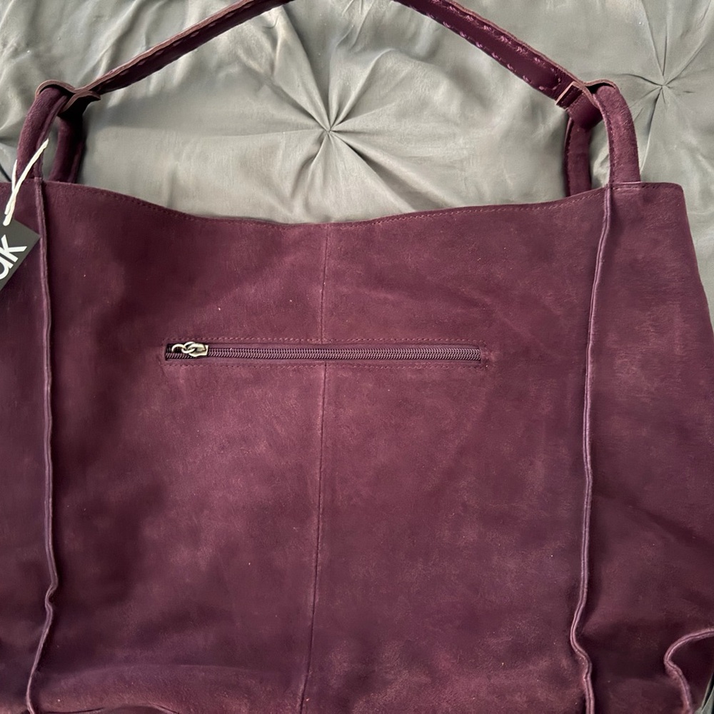 The Sak Suede Tote Bag in Rich Purple